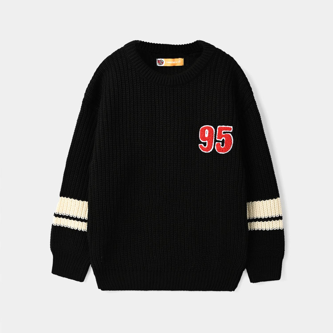 Boys Acrylic Sweater-95-BLACK