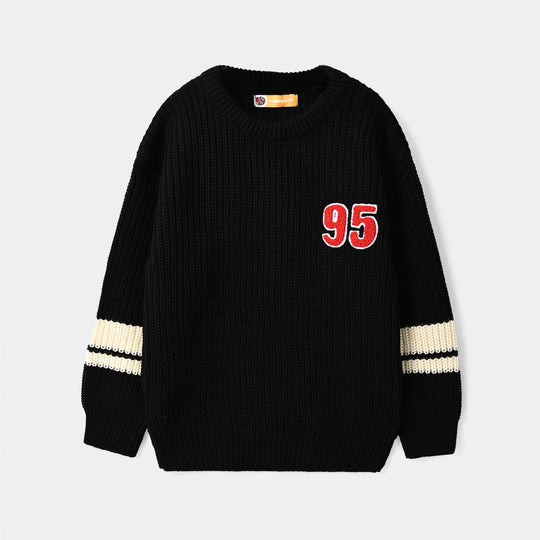 Boys Acrylic Sweater-95-BLACK
