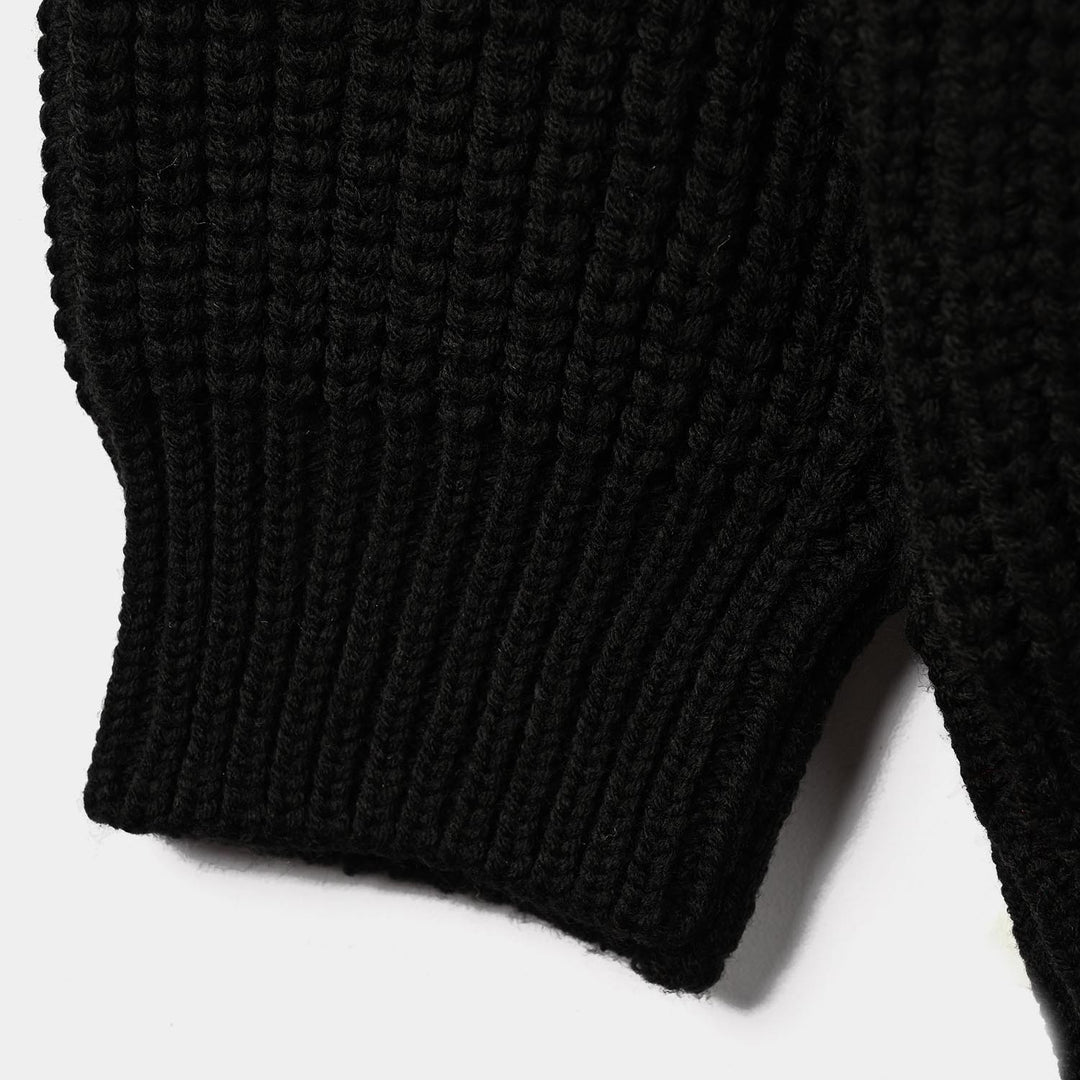 Boys Acrylic Sweater-95-BLACK