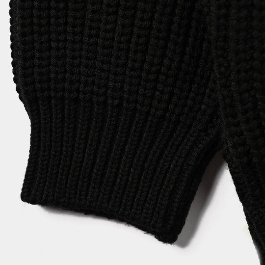 Boys Acrylic Sweater-95-BLACK