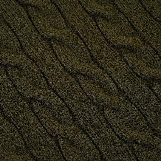 Boys Acrylic Sweater-Twisted-Olive-green