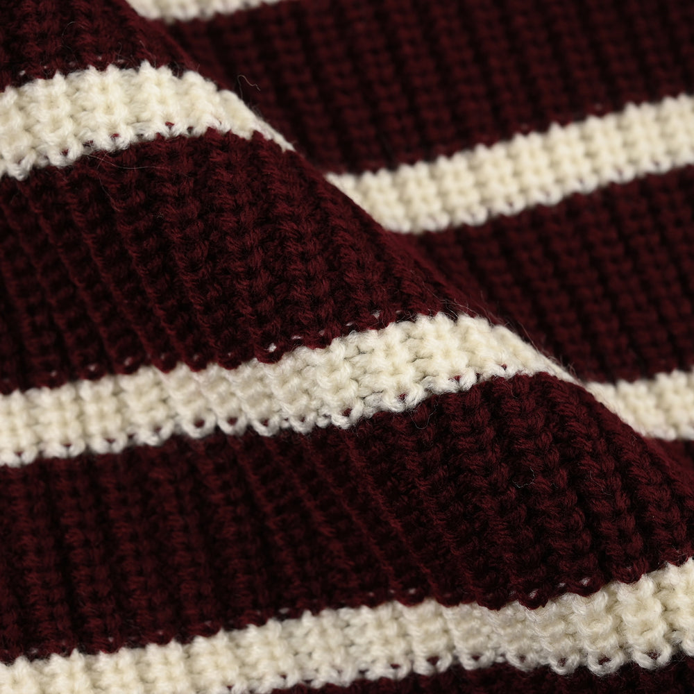 Boys Acrylic Sweater-Go Wild-Maroon.Off.White