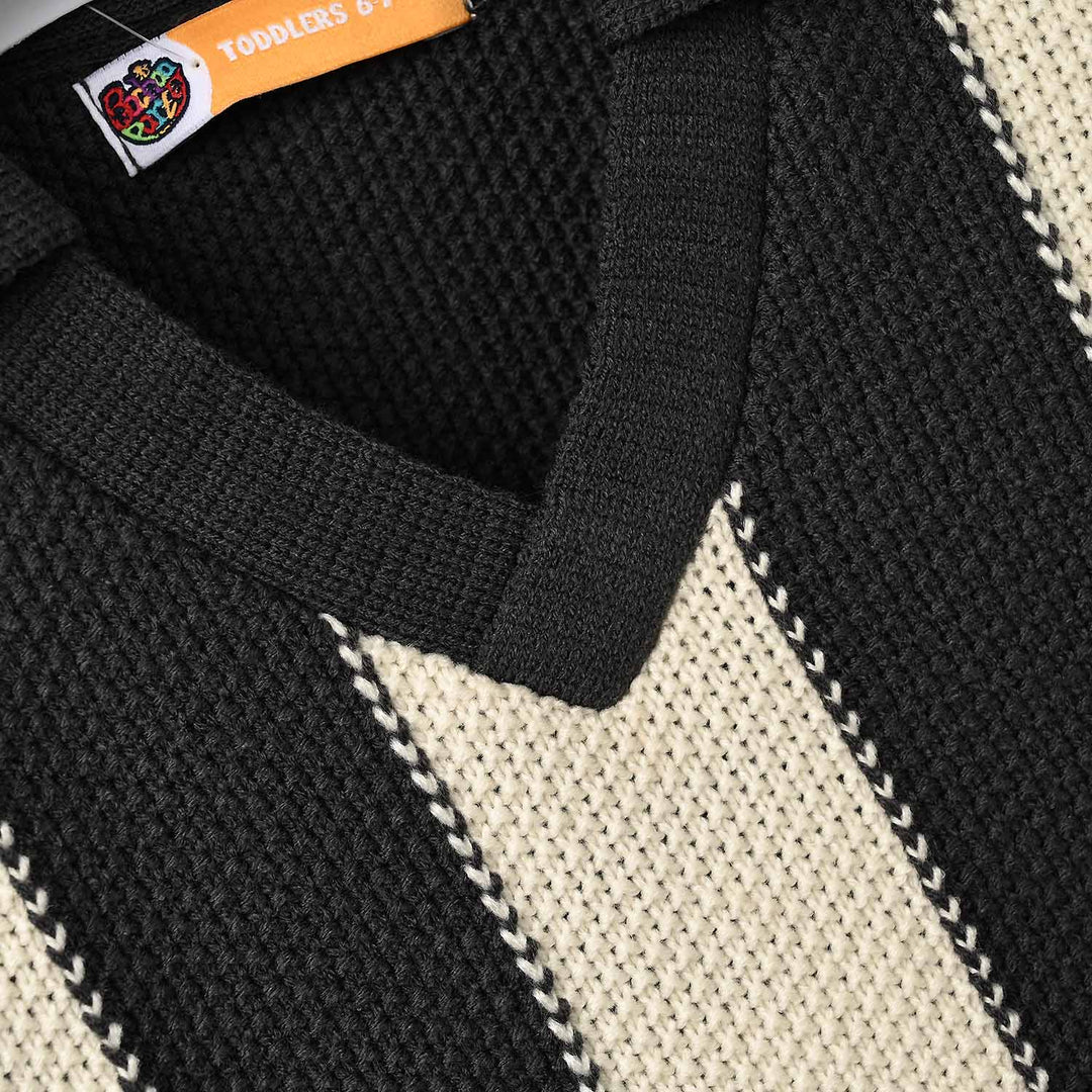 Boys Acrylic Sweater-New York-D.Grey.Off.White