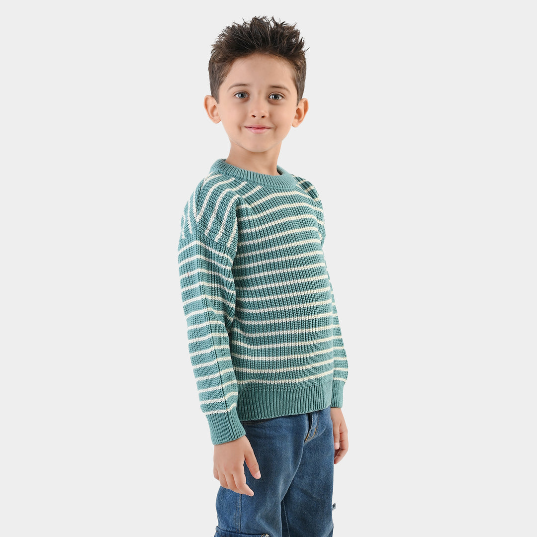 Boys Acrylic Sweater Something New - Green