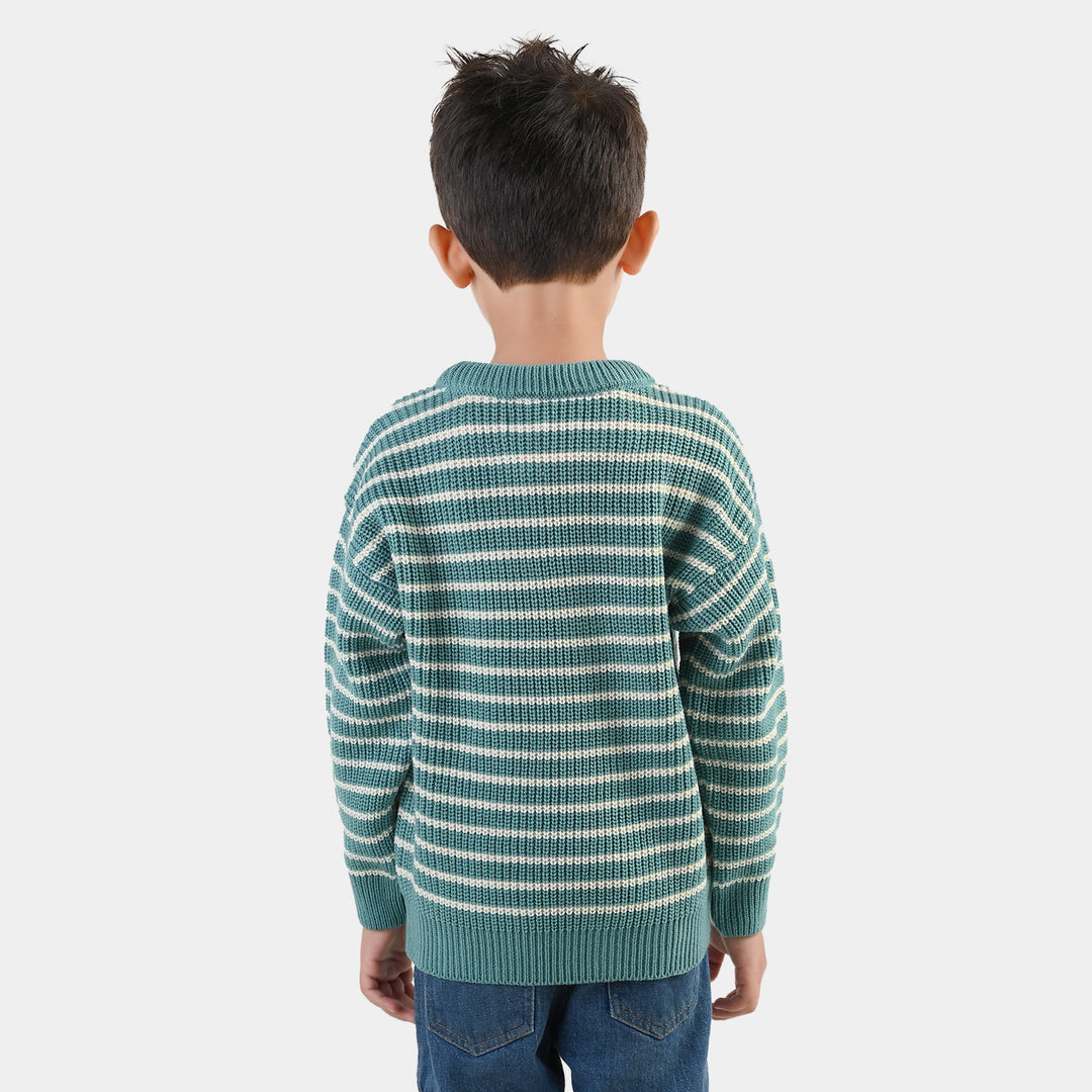 Boys Acrylic Sweater Something New - Green