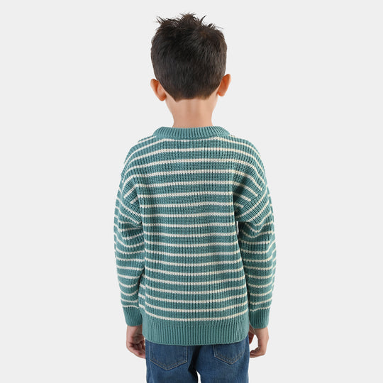 Boys Acrylic Sweater Something New - Green
