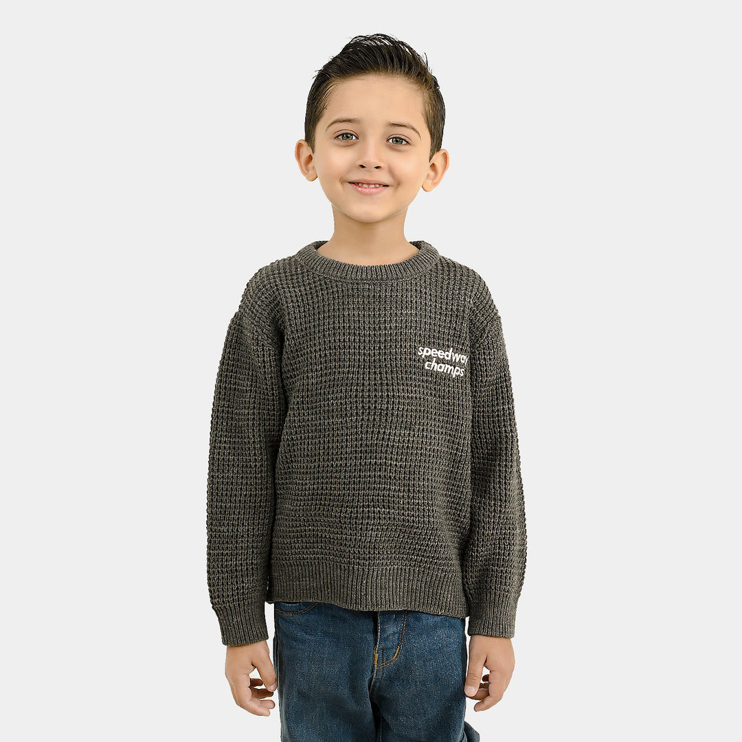 Boys Acrylic Sweater - Grey
