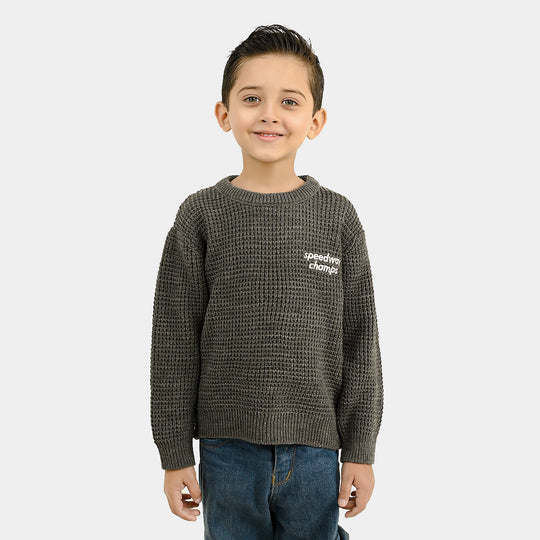 Boys Acrylic Sweater - Grey