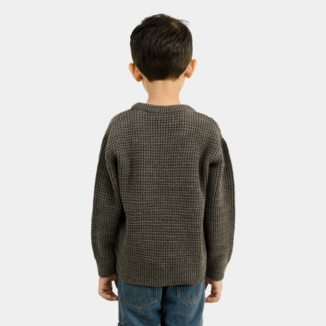 Boys Acrylic Sweater - Grey