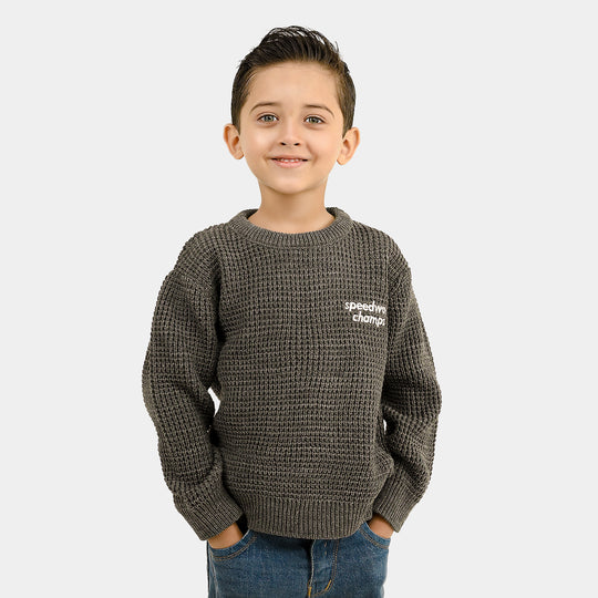 Boys Acrylic Sweater - Grey