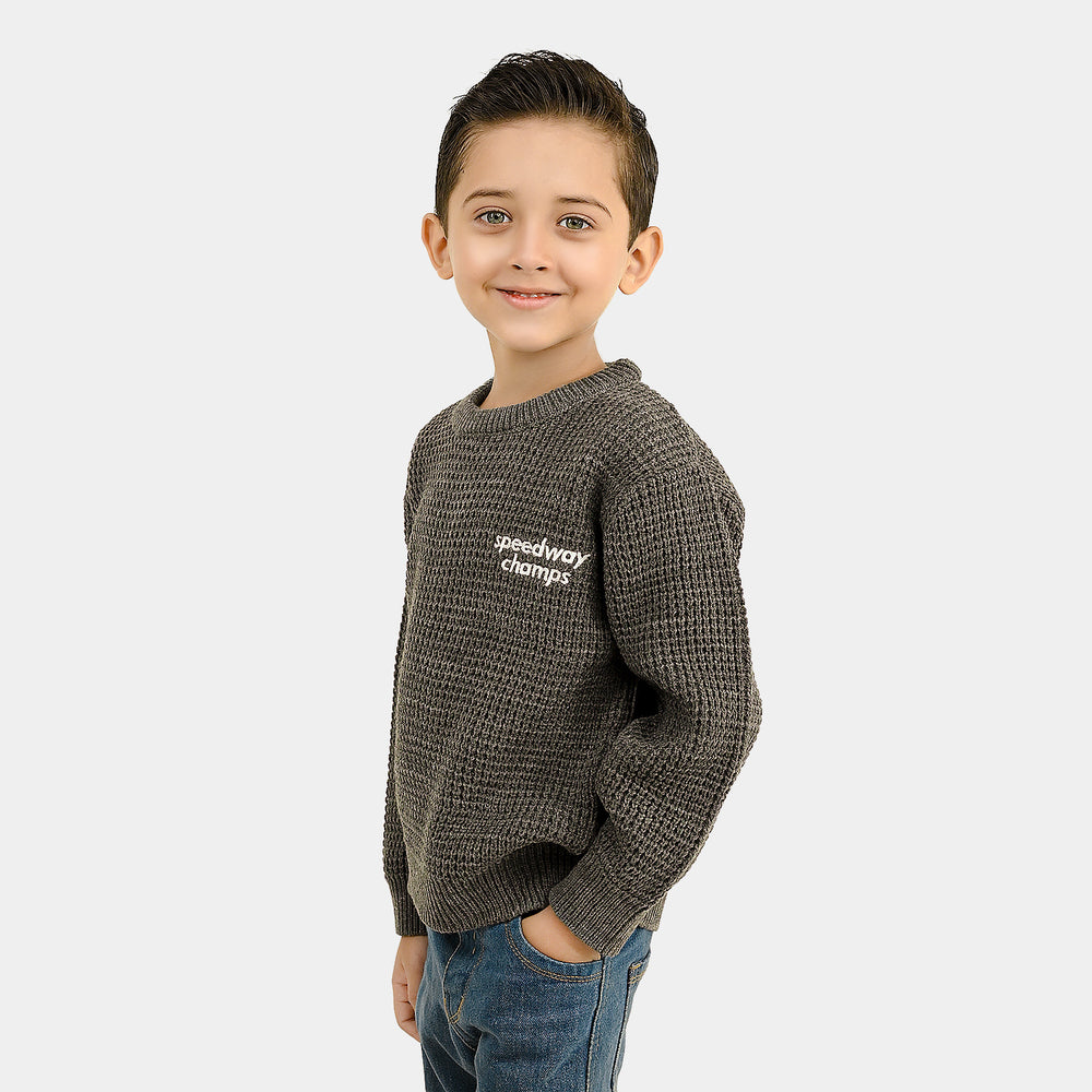 Boys Acrylic Sweater - Grey