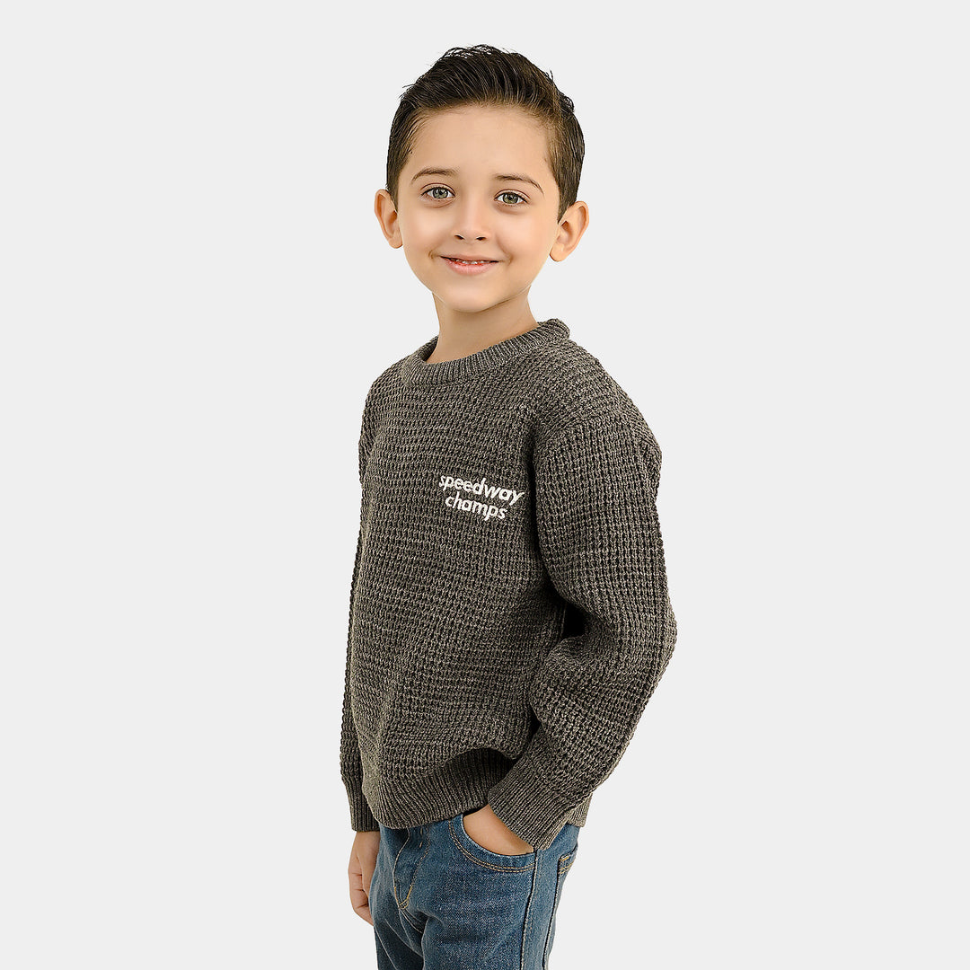 Boys Acrylic Sweater - Grey