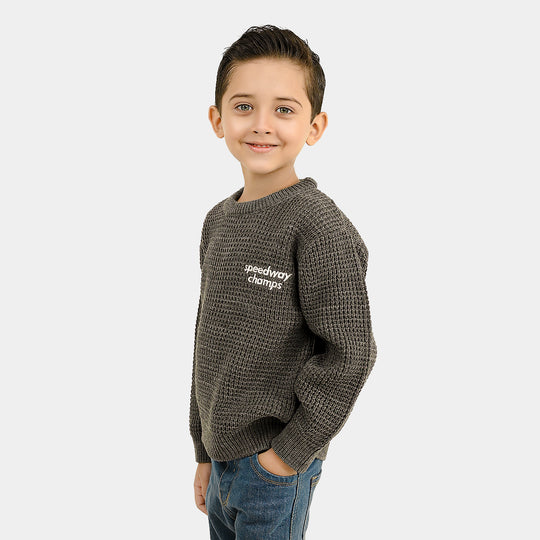Boys Acrylic Sweater - Grey