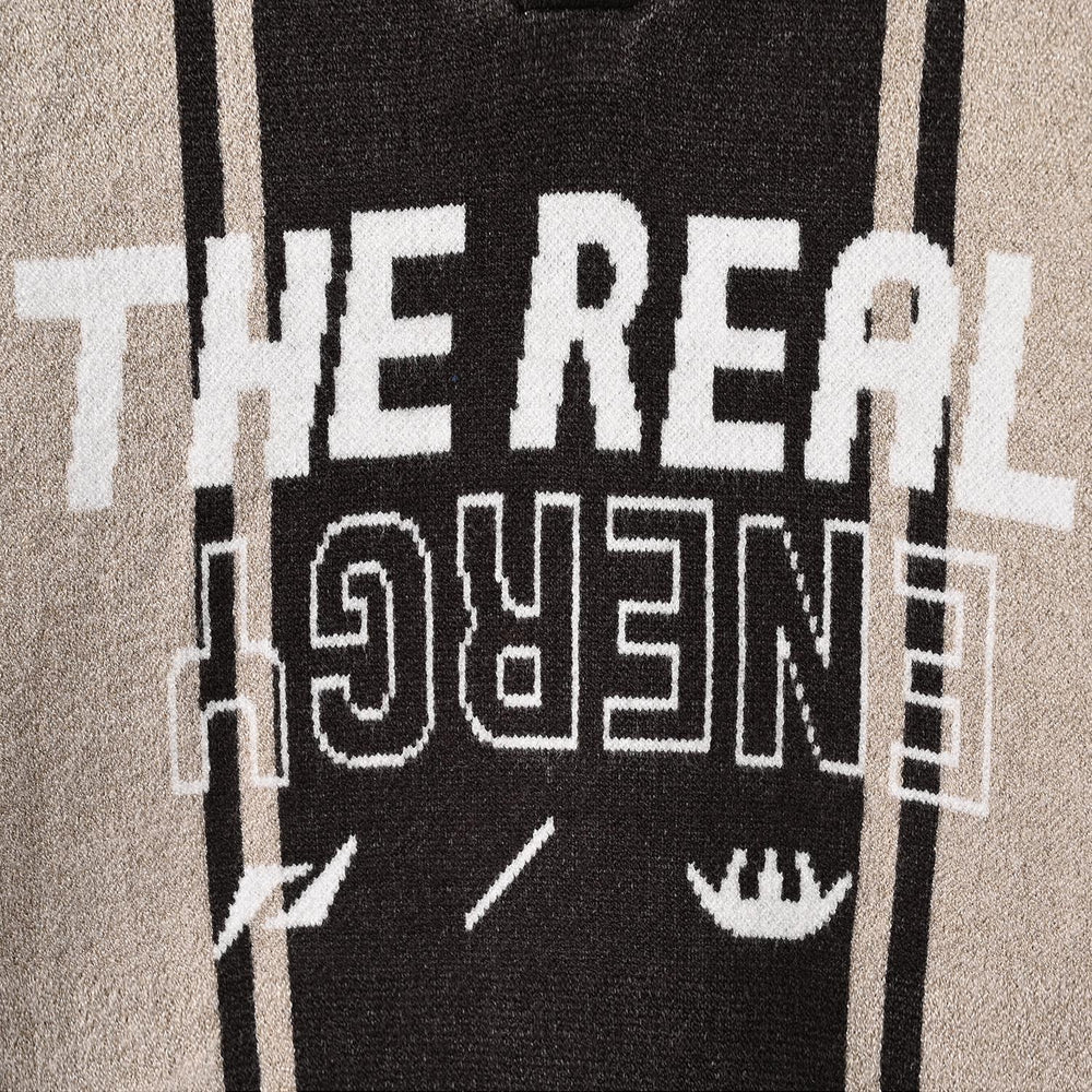 Boys Acrylic Sweater-Real Energy-Grey.Beige