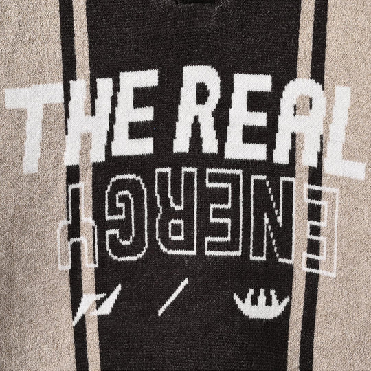 Boys Acrylic Sweater-Real Energy-Grey.Beige
