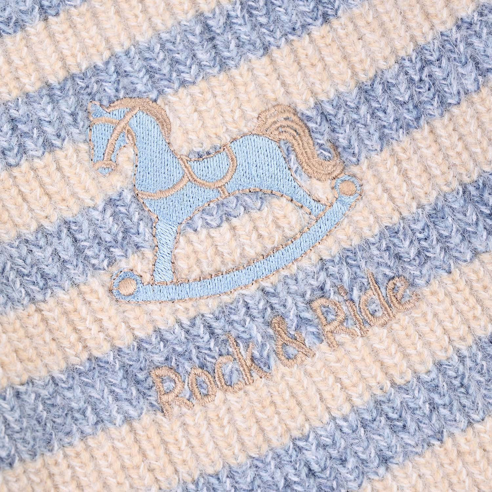 Infant Boys Feather-Acrylic Sweater-Rock & Ride-Blue.White