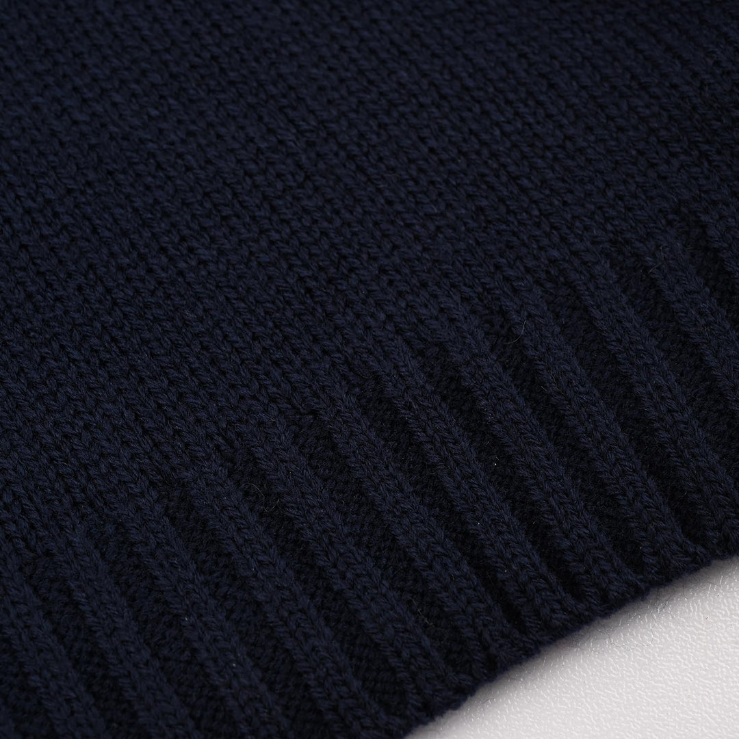 Infant Boys Acrylic Sweater-Laugh-Navy.Red