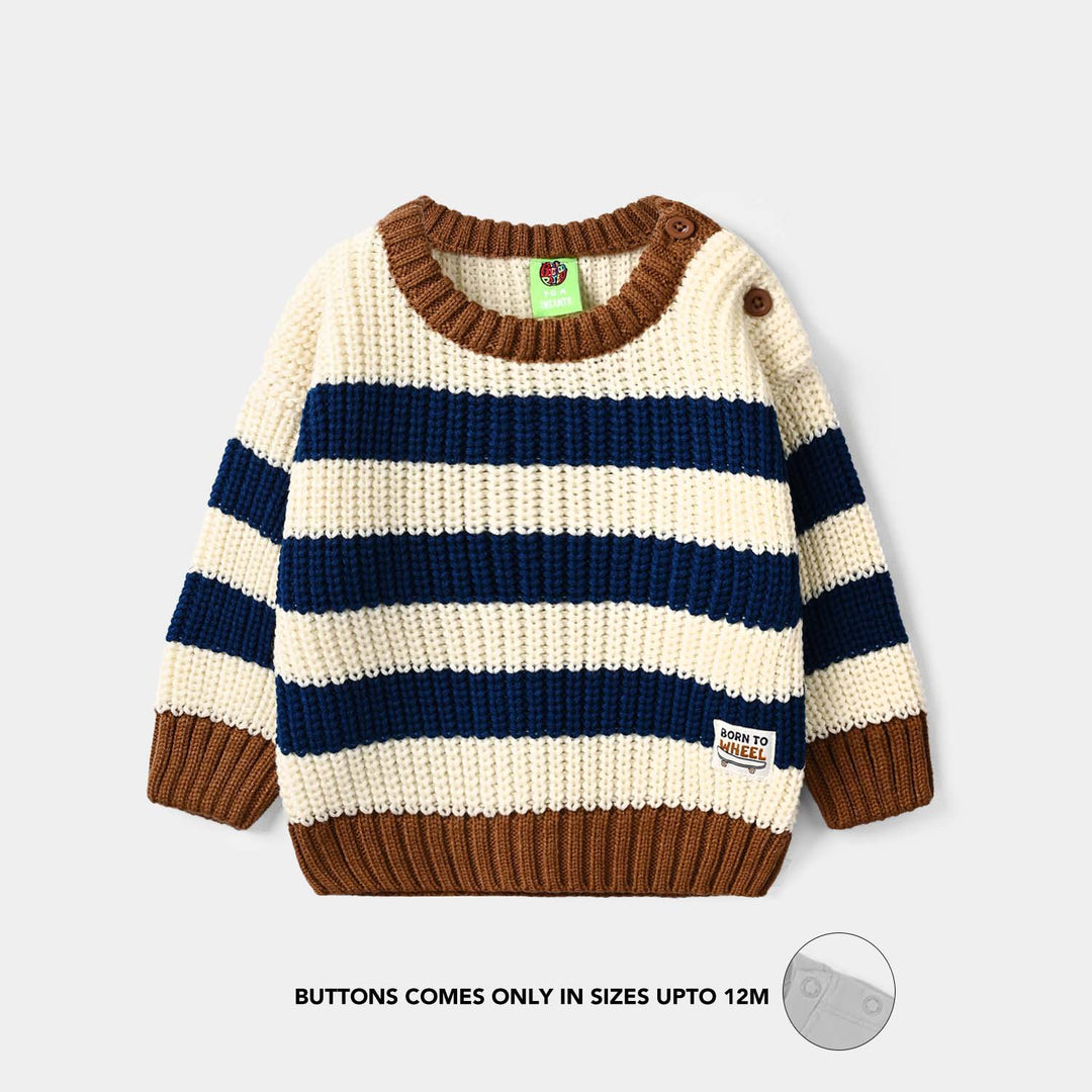 Infant Boys Acrylic Sweater Wheel - Multi