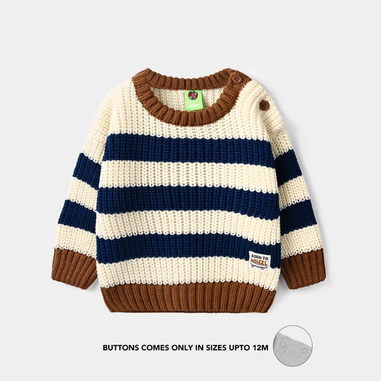 Infant Boys Acrylic Sweater Wheel - Multi