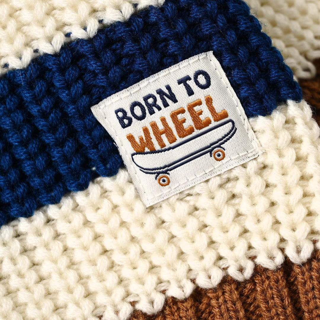 Infant Boys Acrylic Sweater Wheel - Multi