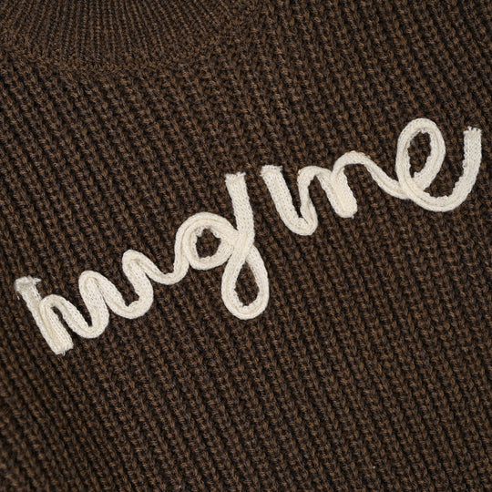 Infant Boys Acrylic Sweater Hug Me- Brown