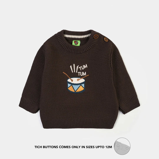 Infant Boys Sweater-Tum Tum-BROWN