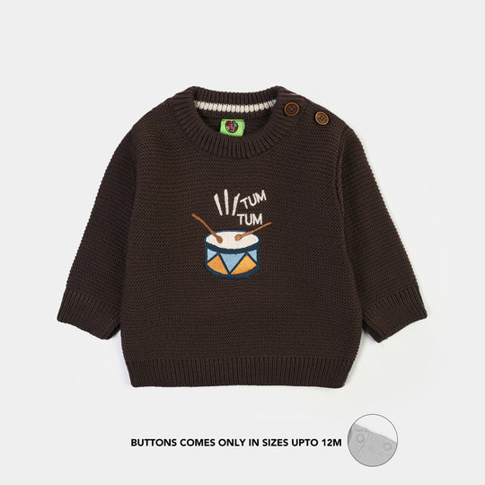 Infant Boys Sweater-Tum Tum - BROWN