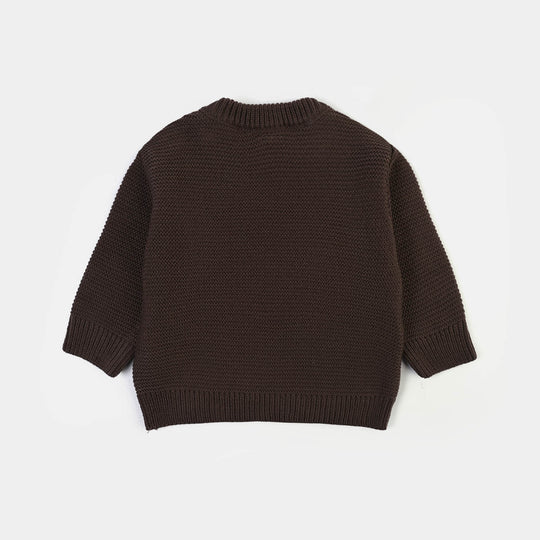 Infant Boys Sweater-Tum Tum-BROWN