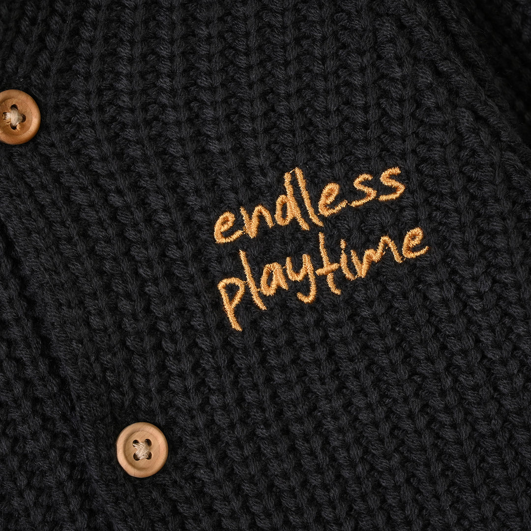 Infant Boys Acrylic Sweater Endless Playtime-Mud Grey