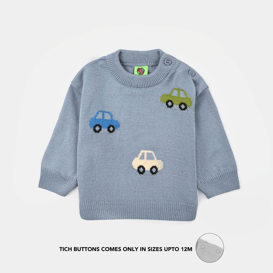 Infant Boys Acrylic Sweater-Traffic-LT.Blue
