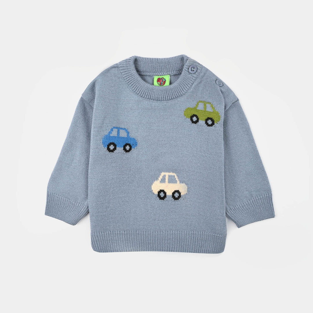 Infant Boys Acrylic Sweater-Traffic - LT.Blue