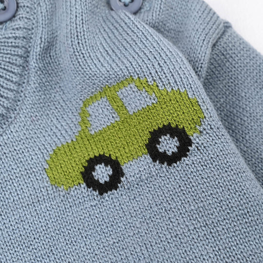 Infant Boys Acrylic Sweater-Traffic-LT.Blue