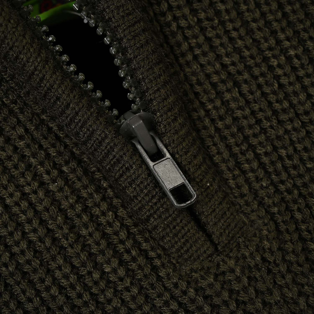 Infant Boys Acrylic Sweater Cross - Charcoal