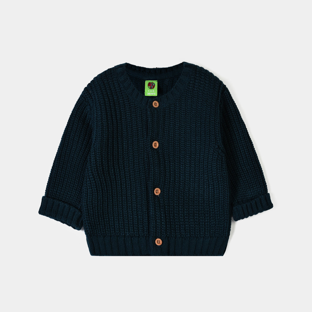 Infant Boys Acrylic Sweater Milk Club - Teal Blue
