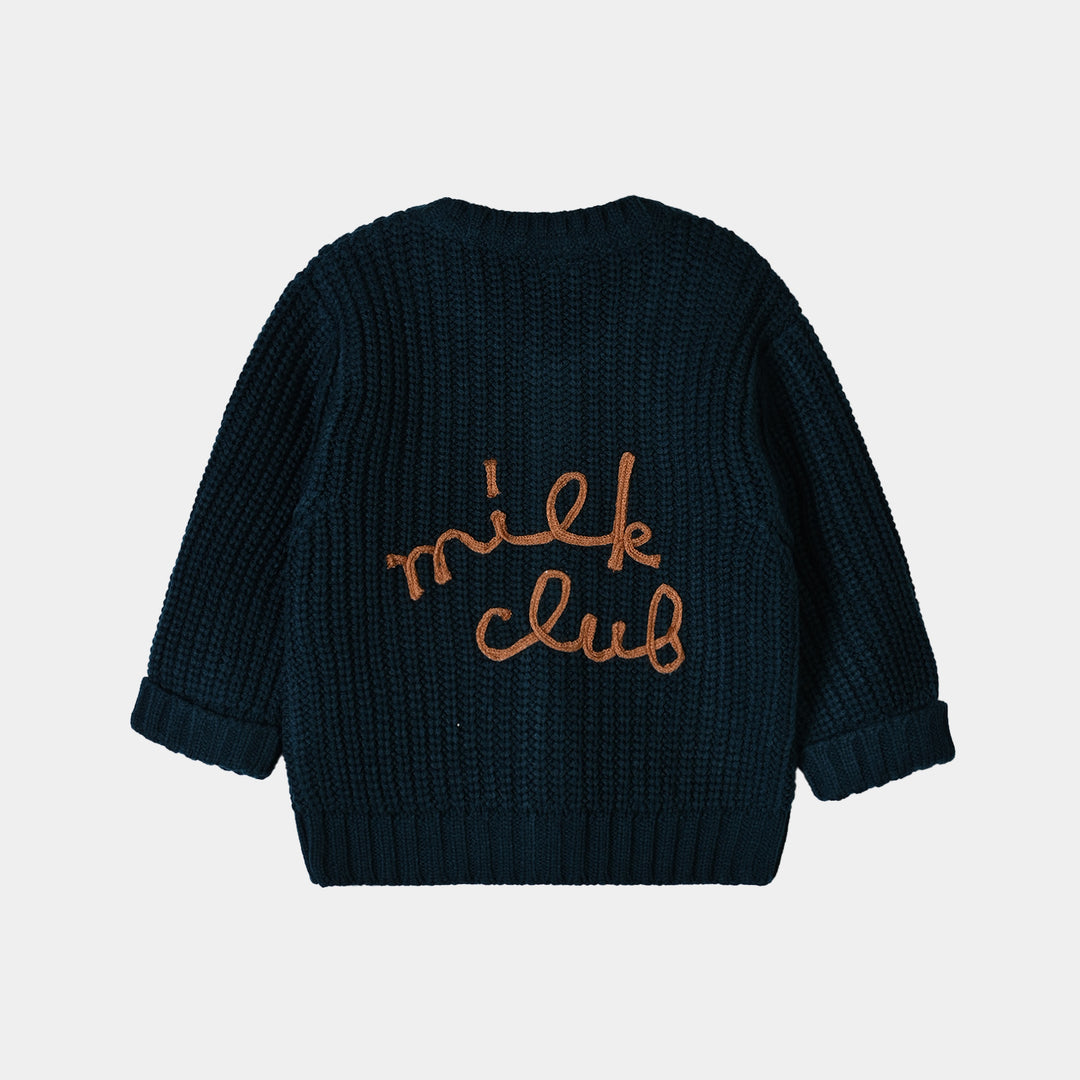 Infant Boys Acrylic Sweater Milk Club - Teal Blue