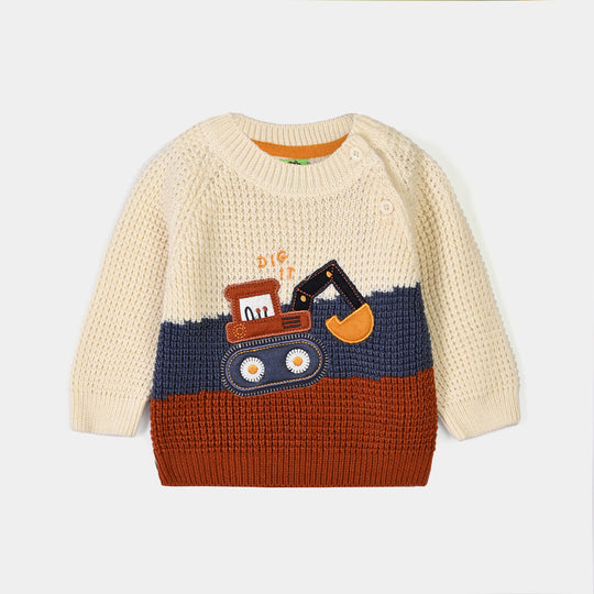 Infant Boys Acrylic Sweater-Dig It-Multi