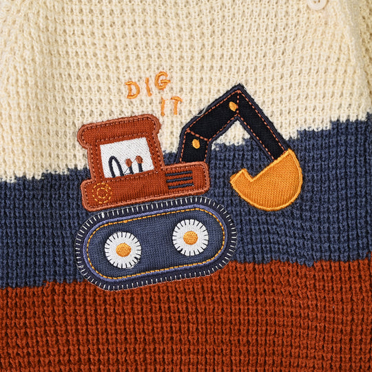 Infant Boys Acrylic Sweater-Dig It-Multi