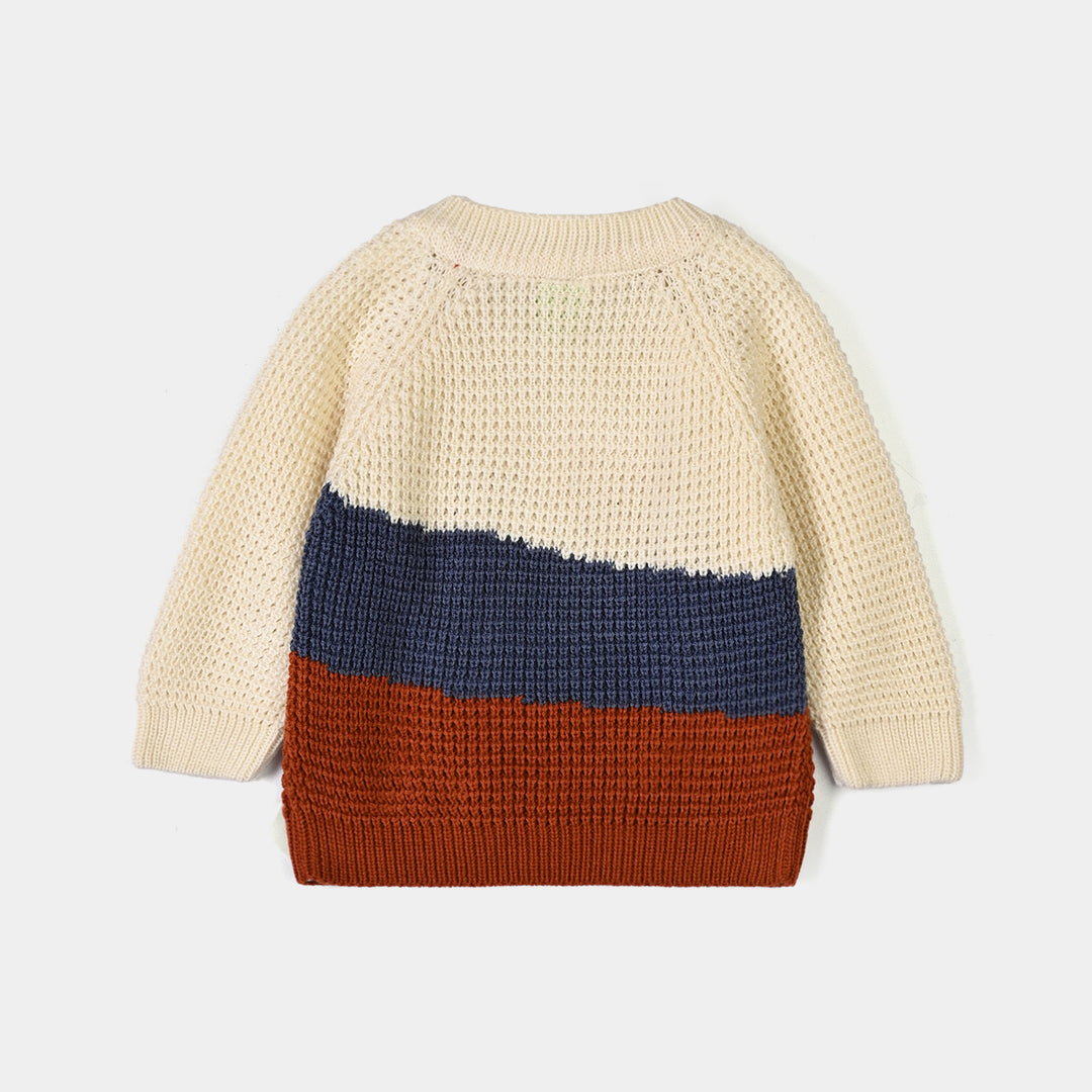 Infant Boys Acrylic Sweater-Dig It-Multi