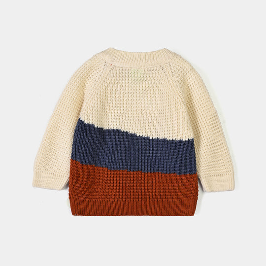 Infant Boys Acrylic Sweater-Dig It-Multi