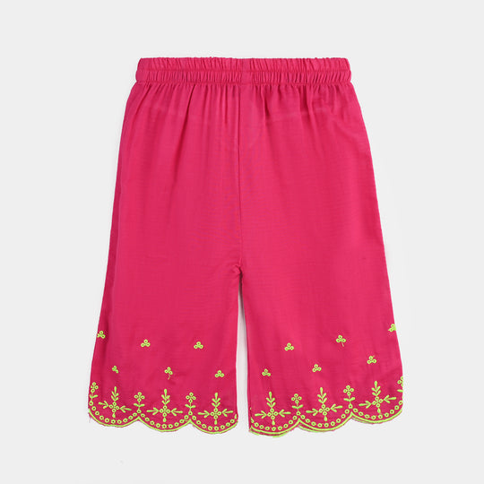 Infant Girls Cotton Emb 2Pcs Baby Blossom - Bright Pink