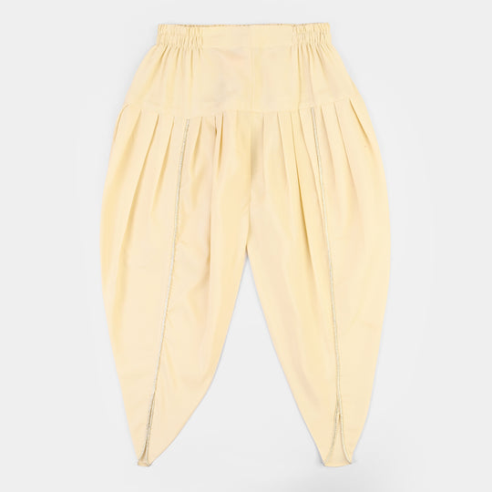 Girls poly cambric Emb 2Pcs Dilkash-Cream