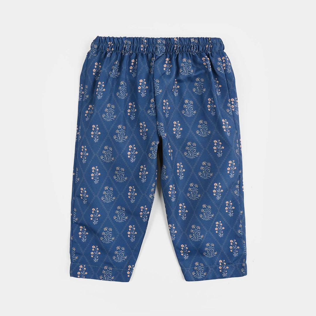Infant Girls Poly Lawn Printed 2Pcs Rangrez-Blue
