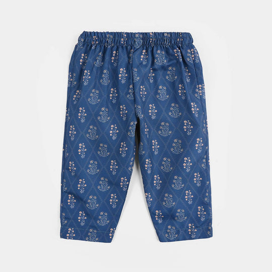 Infant Girls Poly Lawn Printed 2Pcs Rangrez-Blue