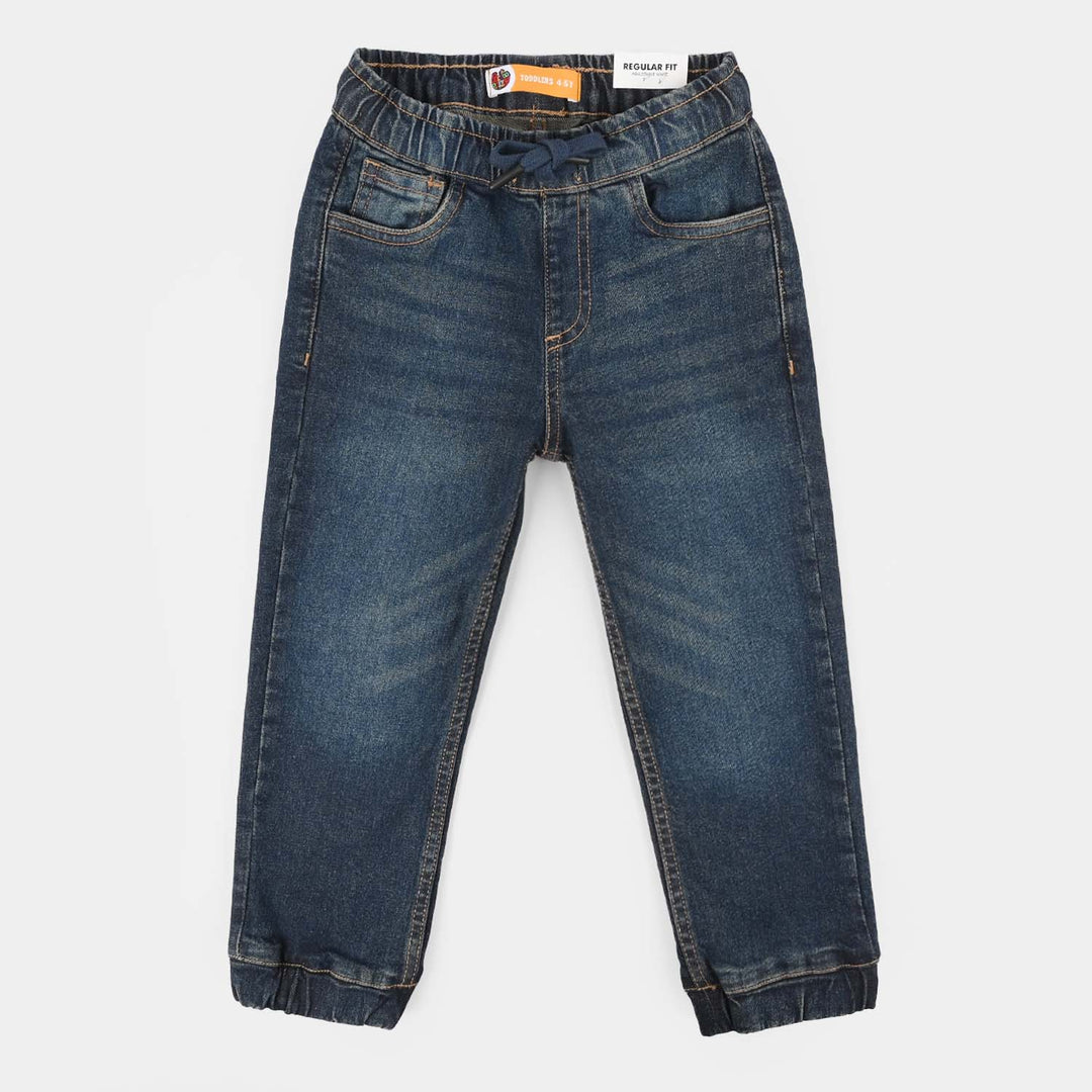 Boys Denim rigid Pant Jogger-D.Blue