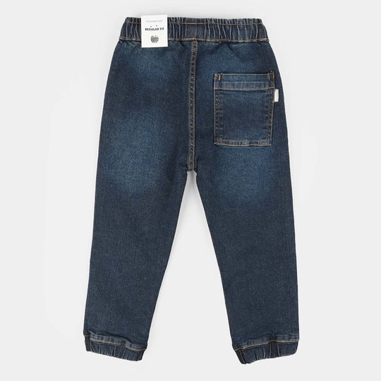 Boys Denim rigid Pant Jogger-D.Blue
