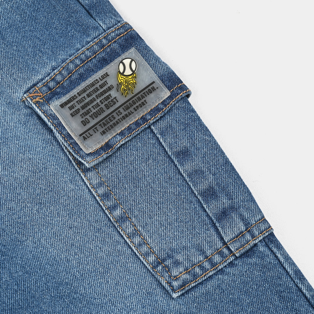 Boys Denim rigid Pant Do Your Best-MiD Blue