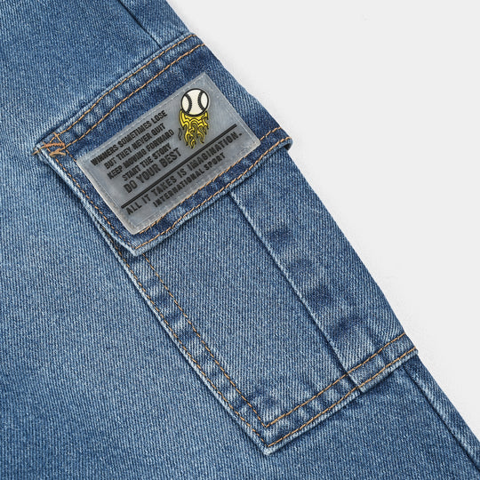 Boys Denim rigid Pant Do Your Best-MiD Blue