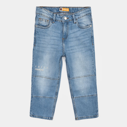Boys Denim rigid Pant Fully Charged-Light Blue