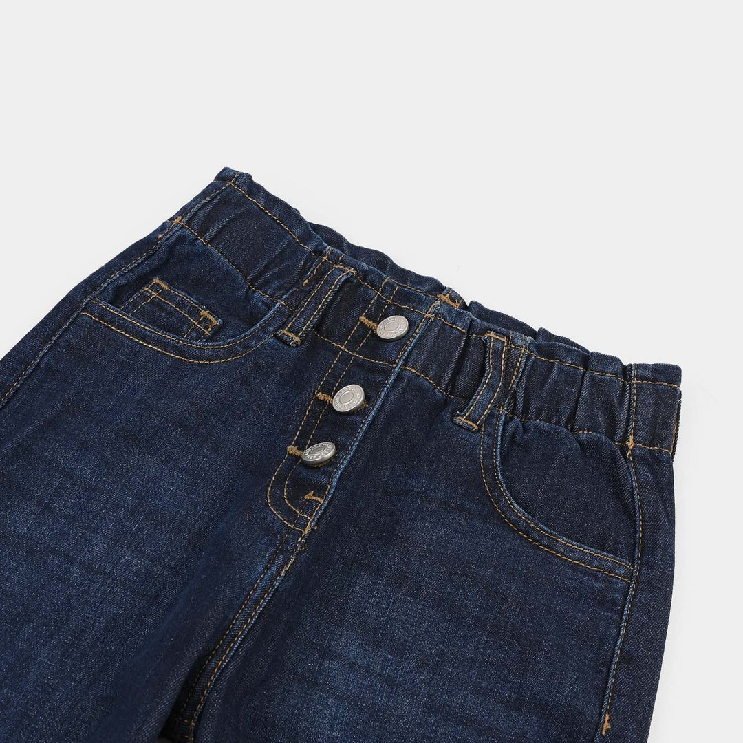 Girls Denim rigid Pant Nature Land-D.Blue