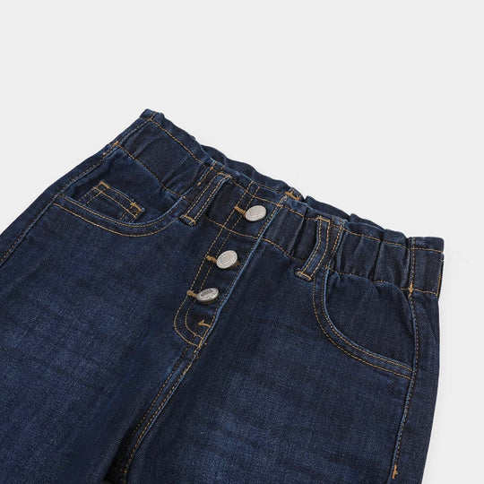 Girls Denim rigid Pant Nature Land-D.Blue